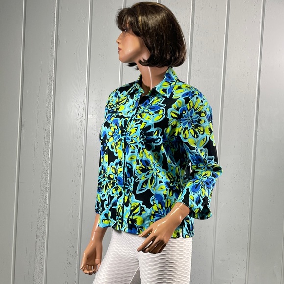 *Draper’s & Damons Women’s Floral Button Down Shirt Sz PS - Picture 4 of 10